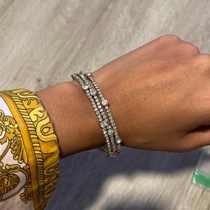 Faux silver diamond bracelet #22